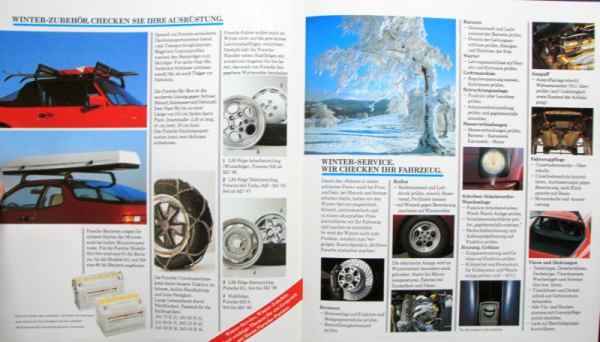 Porsche Winteraccessoires Modelprogram 1985 Carbrochure (10119)